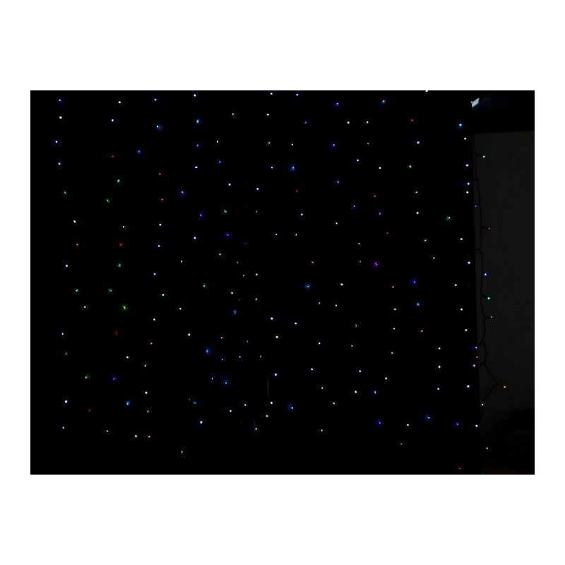 Cortina 600 leds rgb cable transparente ip44