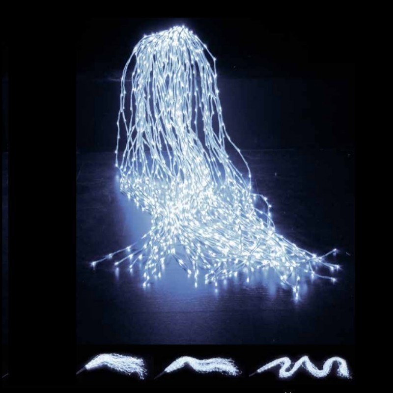 Nebulosa lluvia 480 leds blanco frio