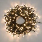 Guirnalda 100 led calido cable verde enlazable