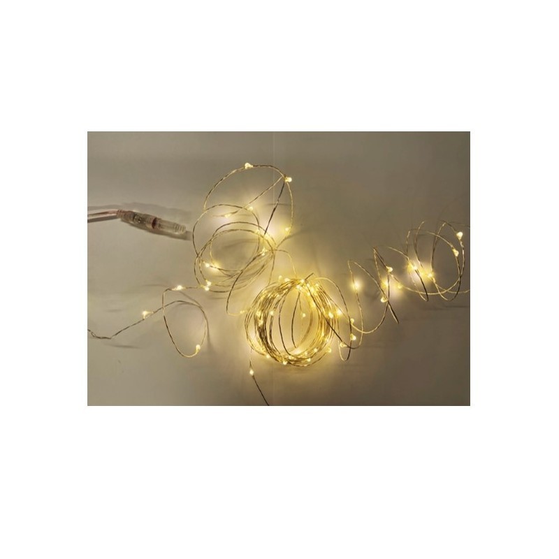 Guirnalda 100 leds blanco calido conectables ip44