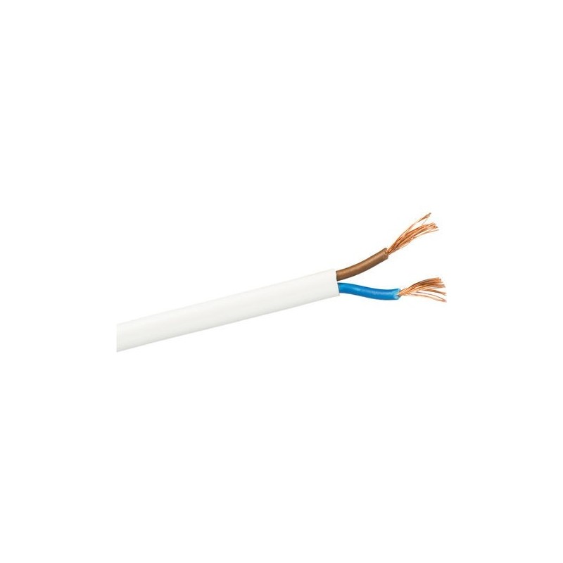 Cable plano manguera blanco 2 x 0,50 mm2 | Iluminable)