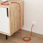Cable trenzado textil rojo 2 x 0,75 | Iluminable)