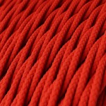 Cable trenzado textil rojo 2 x 0,75 | Iluminable)