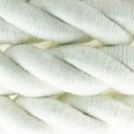 Cable textil trenzado blanco roto 16 mm para lámparas | Iluminable)