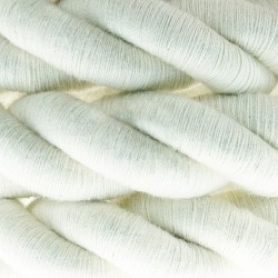 Cable textil trenzado blanco roto 16 mm para lámparas | Iluminable)