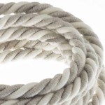Cable textil lino 3 x 0,75 con grosor de 16 mm | Iluminable)