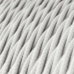 Cable textil trenzado decorativo en blanco | Iluminable)