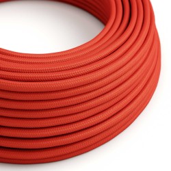 Cable textil decorativo rojo homologado por metros | Iluminable)