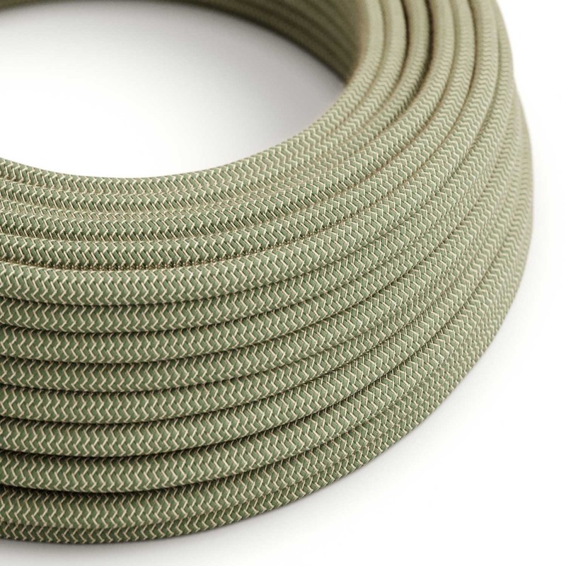 Comprar cable decorativo textil verde lino a metros | Iluminable)