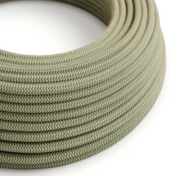 Comprar cable decorativo textil verde lino a metros | Iluminable)