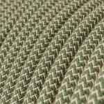 Comprar cable decorativo textil verde lino a metros | Iluminable)