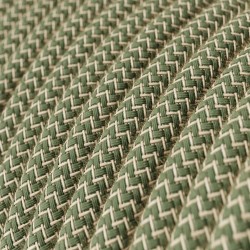 Comprar cable decorativo textil verde lino a metros | Iluminable)