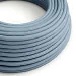 Cable textil decorativo homologado por metros azul océano | Iluminable)