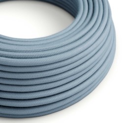 Cable textil decorativo homologado por metros azul océano | Iluminable)