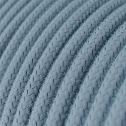 Cable textil decorativo homologado por metros azul océano | Iluminable)