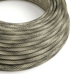 Cable textil decorativo homologado dorado con laberinto | Iluminable)