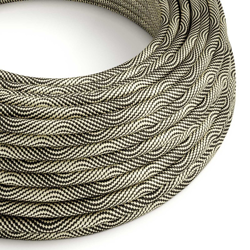 Cable textil decorativo homologado dorado con laberinto | Iluminable)