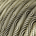 Cable textil decorativo homologado dorado con laberinto | Iluminable)