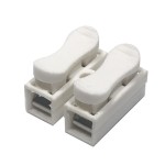 Clema automática blanca de 2 polos sin tornillos | Fábrica Tu Lámpara | Iluminable)