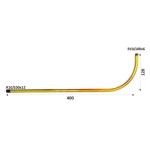 Brazo curvo de latón 400x120 mm M10x1 | Iluminable