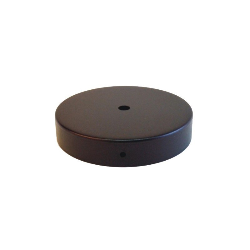 Florón metálico negro de 65 mm para techo o pared