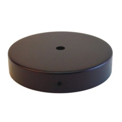 Florón metálico negro de 65 mm para techo o pared