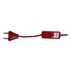 Cable trenzado con clavija e interruptor para lámparas