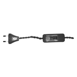 Cable trenzado con clavija e interruptor para lámparas