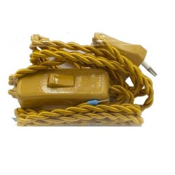 Cable trenzado con clavija e interruptor para lámparas