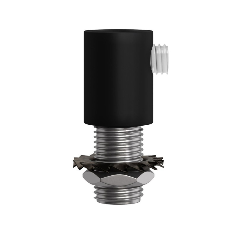 Abrazadera cilíndrica metálica M10x1 para cable | FABRICA TU LÁMPARA