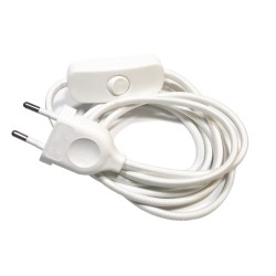 Cable textil con clavija e interruptor 2 m | FABRICA TU LÁMPARA
