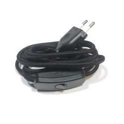 Cable textil con clavija e interruptor 2 m | FABRICA TU LÁMPARA