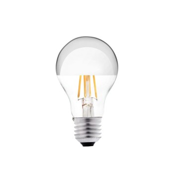 Bombilla LED vintage E27 8W 640 lm con cúpula plata