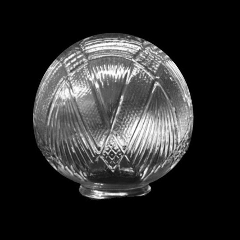 Globo semimate con cuello y relieve geométrico 160-200 mm | Fábrica Tu Lámpara
