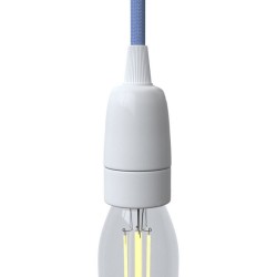 Portalámparas de porcelana E14 con prensaestopa | Iluminable