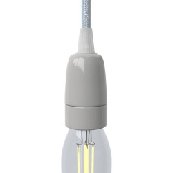 Portalámparas de porcelana E14 con prensaestopa | Iluminable