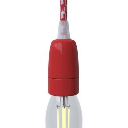 Portalámparas de porcelana E14 con prensaestopa | Iluminable