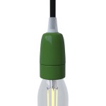 Portalámparas de porcelana E14 con prensaestopa | Iluminable