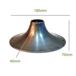 Soporte de hierro para techo o pared 70 mm x 185 mm