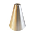 Pantalla campana de aluminio 200 mm alto x 150 mm diámetro