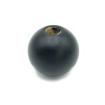 Esfera metálica negra 30 mm diámetro paso 10/100