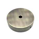 Rosetón metálico oro viejo 100 mm con una salida
