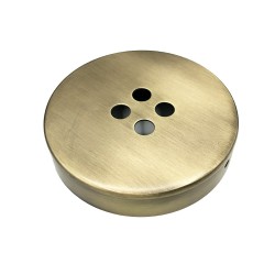 Rosetón metálico oro viejo 100 mm con cuatro salidas
