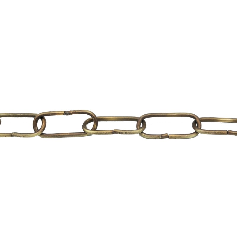 Cadena metálica oro viejo eslabón 45 mm para lámparas