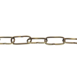 Cadena metálica oro viejo eslabón 45 mm para lámparas