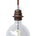 Portalámparas metálico E27 con doble arandela para pantalla | Iluminable