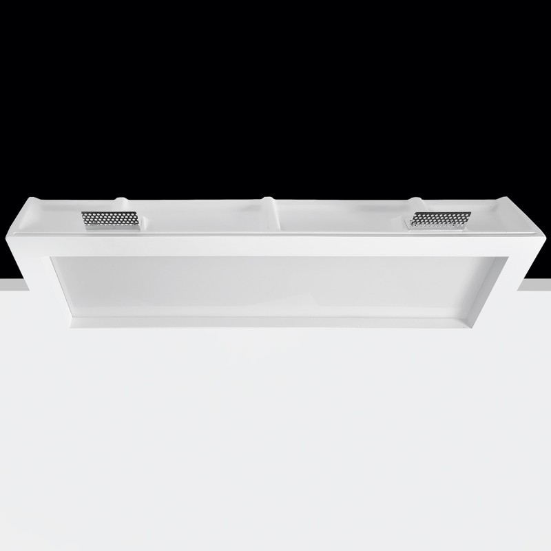 Foco empotrable horizontal de yeso con difusor 660 mmx100 mm