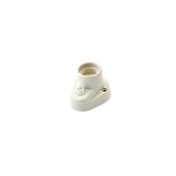 Portalámparas de porcelana E27 retro con interruptor