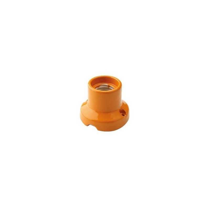 Portalámparas recto de porcelana E27 para pared y techo