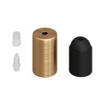Kit de portalámparas E27 con funda metálica | Varios colores